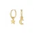 Import Trendy Women Stainless Steel 14K Gold Plated Mini Small Disc Hoop earrings Charm Lightning Bolt Earrings from China