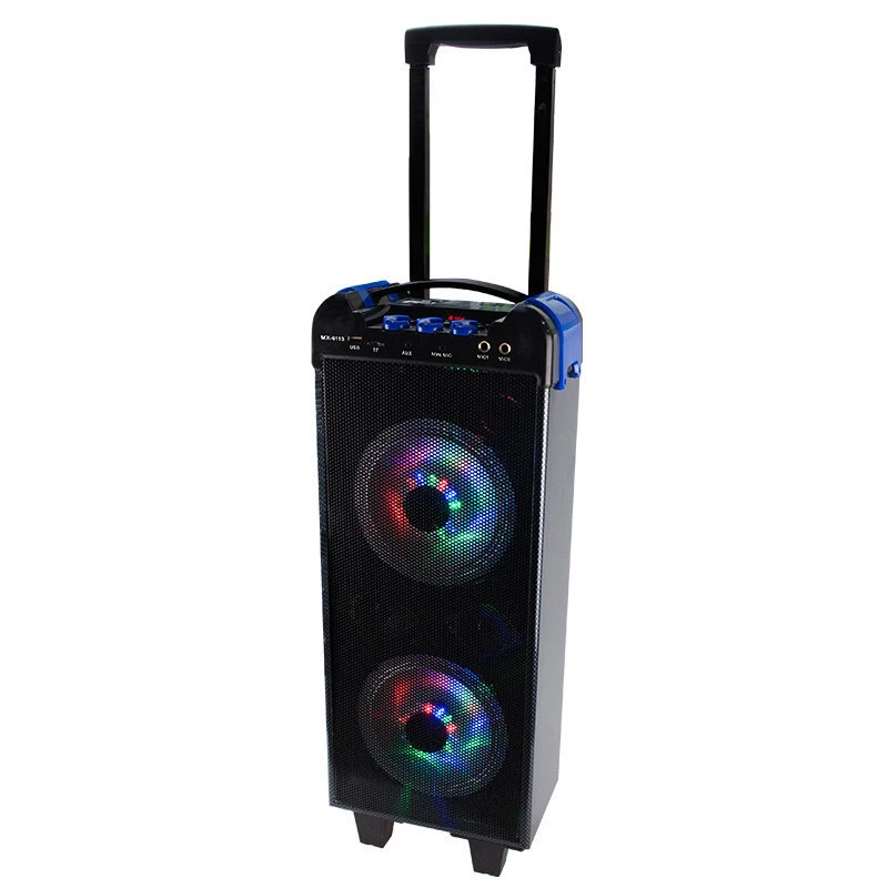 Trolley karaoke disco bluetooth speaker box with DJ light