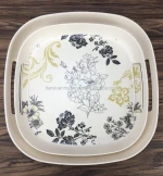 TY-097-1/2 Promotional bamboo fiber tableware, bamboo fiber tray