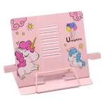 Upgraded Portable Metal Unicorn Bookend Book Holder Stand Adjustable Stationery Holder Book Reading Stand With Protective Hook