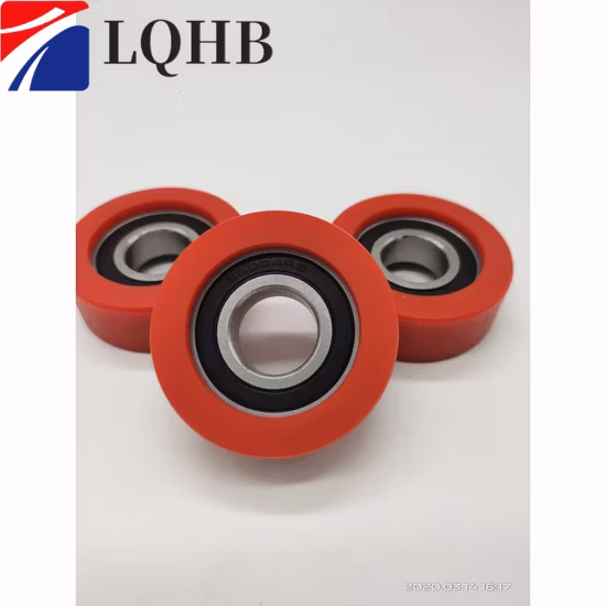 Import Urethane Caster Wheel Polyurethane Caster Wheel Urethane Coated Bearing PU62522-9 5X22X9 PU Solid Wheel Rubber Coated Wheel Wheelbarrow Wheel from China