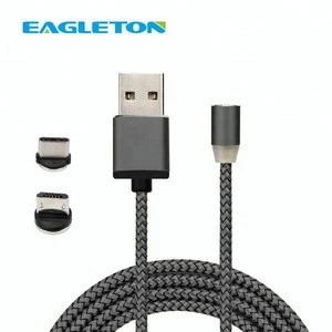 Usb cabIe Led phone charger cords, magnetic ultra thin usb cable 2 in 1, 3 in 1 usb c cable sync magnetic micro usb cable