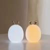 USB Charging Silicone Touch Sensor LED Night Lights Cute Deer Bunny Animal Cartoon Children Infant Holiday Gift Toy Lights Lamp