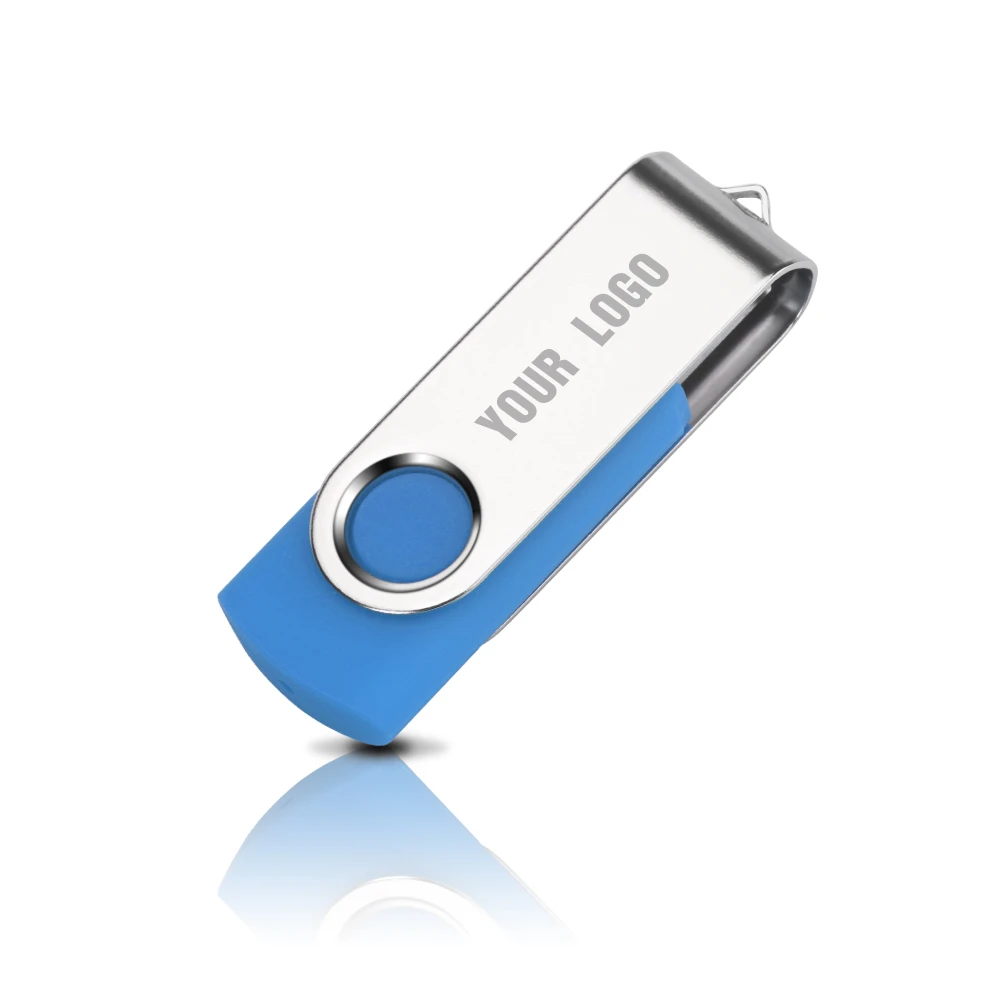 USB Flash Drive 64GB Pen Drive 128GB 256GB Custom Logo Swivel USB Stick Real 16GB 32GB