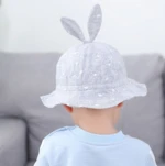 UV Protection Summer Sun baby cap Children Panama Cute Ears Infant Toddler Girls Beach Bucket Hat Baby Accessories