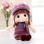 Various Styles Cute Ponytail Plush Cloth Rag Dolls For Kids