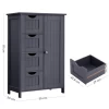 VASAGLE Adjustable Shelf Floor Storage Bathroom Cabinet Furniture