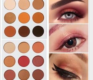veronni 9 colors long lasting eye shadow make up cheap eye shadow palette burgundy and bronze eyeshadow palette