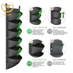 wall mounted felt plant/flower grow container bag wall hanging pocket with a good quality
