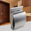 Wall Mounted Mailbox Stainless Steel Mailbox Locking Key Mailbox Letter Modern Postbox Silver Home Outdoor Parcel Box Packages