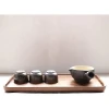 Walnut Wooden Solid Wood Serving Tray Square Rectangle Platter Tea Coffee Table Tray (Rectangle Small (12x6x0.9 inch))