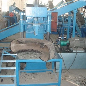 Waste tire cutting machine for waste tire recycling production line