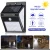 Import Waterproof 270 degree 3 gears lighting 140 led solar outdoor wall mounted lights from China
