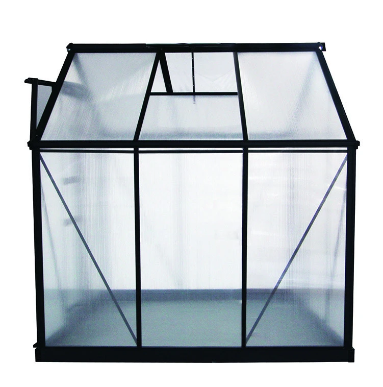 Waterproof Garden Aluminum Frame Greenhouse with sliding door 6.2X6.2FT