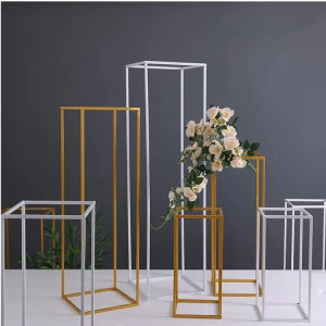 Wedding Aisle Metal Wedding Decoration Flower Stand Geometry Pillars