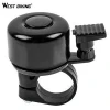 WEST BIKING Bicycle Bell Black Ring Bell Handlebar Bicycle Accessories Riding Race MTB Road Bike Cycling Bicycle Alarm Bells