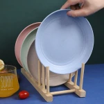 Wheat straw plate home creative cute vegetable plastic fruit plate Nordic style anti-fall and anti-scalding plate