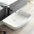 Import White ceramic sink large capacity counter top bathroom hand wash basin from China