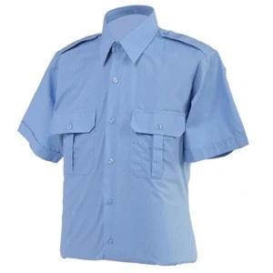 white colour polyester short sleeve shirt with Pant security uniform