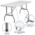 Import white portable outdoor party plastic table furniture dining table set folding table for events from China