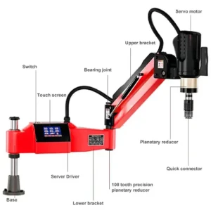 wholesale 1800w 200rpm M6-M24  Screw Servo Electric Tapping Machine for pipe metal thread drilling machine