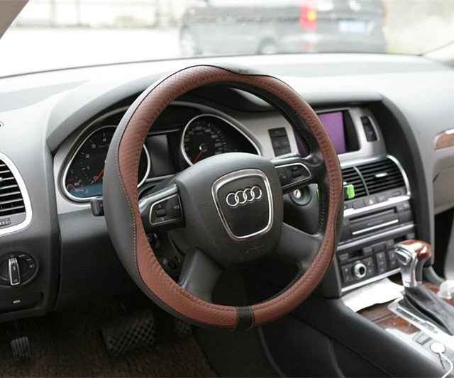 Wholesale Auto Accessories PVC PU leather Car Custom Steering Wheel Cover