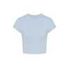 Wholesale blank Threaded fabric Crop navel Quick-drying slim-fit stylish womens T-shirts