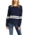 Import wholesale china clothing white strip woolen sweater designs for ladies plus size woman sweater outwear clothing from China