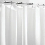 Wholesale Clear Waterproof Material White Transparent Clear Shower Curtains with Pockets