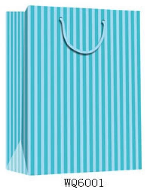 Wholesale Colorful Everyday Stripe Design Top Quality Gift Paper Shopping Bag