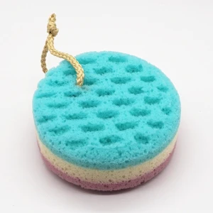 wholesale colorful skin-friendly custom bath sponge