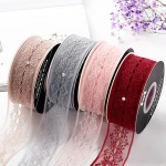 Wholesale DIY Gift Wrapping lace Ribbon , DIY Beauty Color Bow Ribbon For Girls