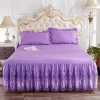 Wholesale Elastic Dust Ruffles Easy Fit Wrinkle and Fade Resistant Fabric Wrap Around Lace home bed skirt