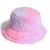 Wholesale fashion new design cute girls colorful tie dye printing rainbow bucket hat
