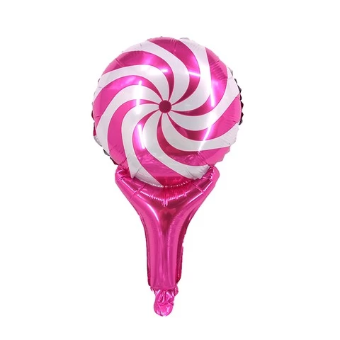 wholesale High quality kids toy childrens day party decoration hand stick balloon lollipop shape balloon