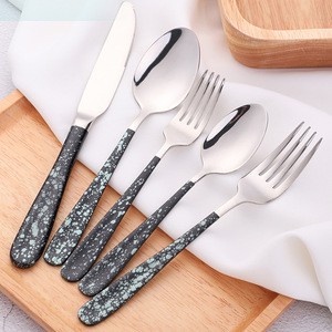 Wholesale High quality Spoons Forks Knives Stainless steel Cutlery set 304 Flatware sets 5pcs