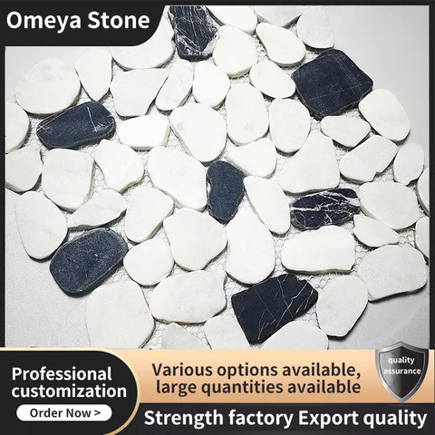 Buy Wholesale Irregular Pebble Mosaic Tile Matt Marble Mosaic Modern ...