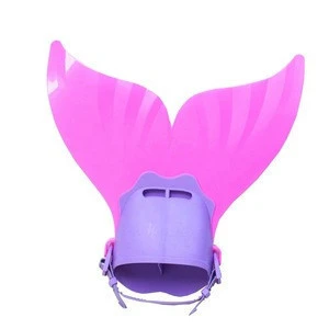 Wholesale Kids Mermaid Flippers Swimming Fins Adult Childrens Webbed Tail Diving Equipment Feet Tail Monofin For Summer Beach