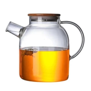 Wholesale manual blowing system large - capacity bamboo cover glass kettle