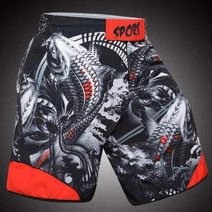 Wholesale Martial Art Wear Digital Printed MMA Shorts With Slits