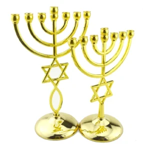 Wholesale metal christian gift menorah model Jesus true religion candle holder stand modern home decor