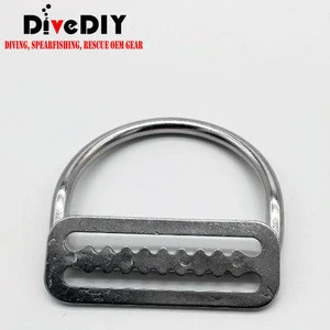 Wholesale metal Stainless Steel ring Webbing Keeper Clip 2 D Ring Belt Clip