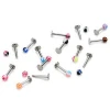 Wholesale Mixed Color Women Stainless Steel Ear Studs Barbells Piercing Tragus Piercing Lips Rings Party Body Jewelry