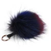 Wholesale mixed colorful style real raccoon fur balls long hairs raccoon fur pom poms dyed bag key chain