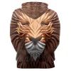 Wholesale Mountain Adventure lion sweatshirts hoodies jacket 3d animal wolf printed  hoodies for men