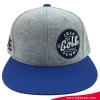 Wholesale OEM factory best quality Gray and blue wool and acrylic 6-panel embroidery cap custom
