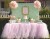 Import Wholesale pink wedding pleated ruffled table skirt tutu table skirt from China