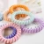 Import Wholesale plastic TPU elastic hair rubber bands high quality candy color telephone cord coil hair ties for girls accessories from China