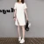 Import Wholesale short sleeve off the shoulder round collar milk fiber midi casual dress from China