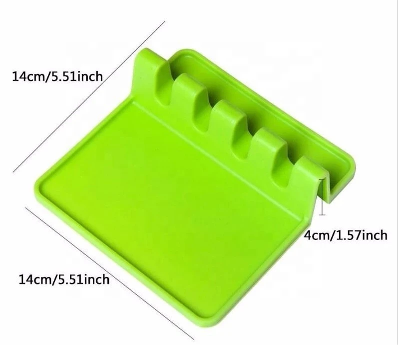 Wholesale Silicone Spoon Rest Stands Soup Spoon Holder for Spoon Chopstick Organizer Shelf